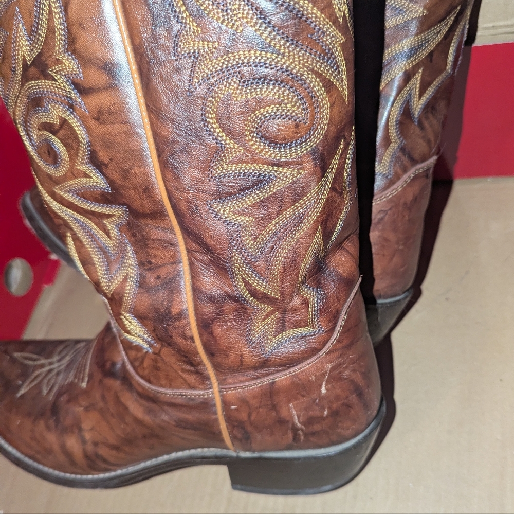 Justin Men's Marbled Deerlite Western Boots - Picture 8 of 13
